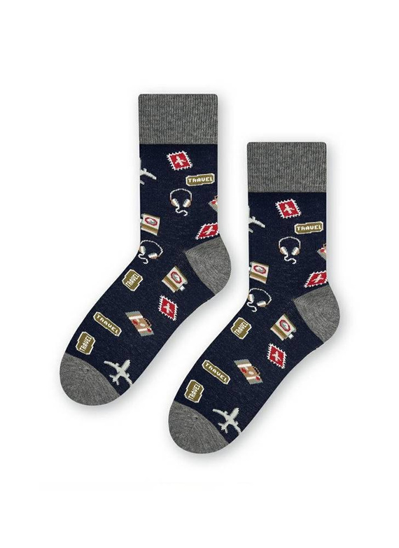 ART.039 Skarpetki młodzieżowe Steven 001 jeans melanż