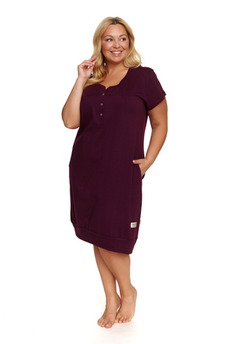 TM.4348 Koszula Nocna ciążowa i do karmienia Doctor Nap - burgundy