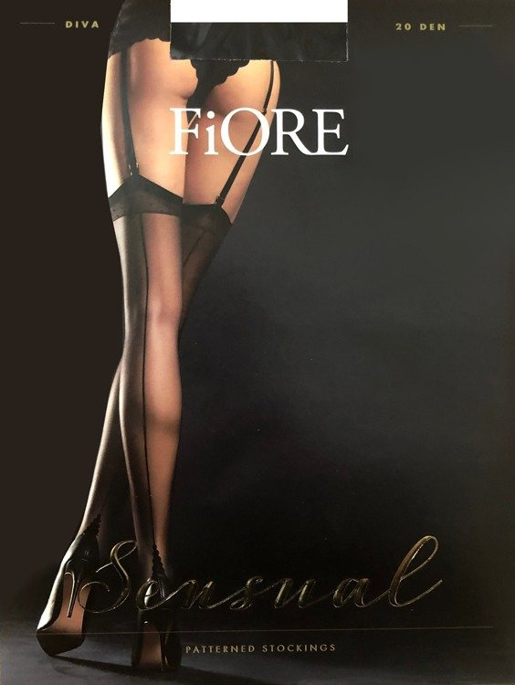 Pończochy Diva O 4065 20 den Fiore czarny