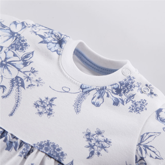 Sukienka z krótkim rękawem Botanic Eevi - biały druk