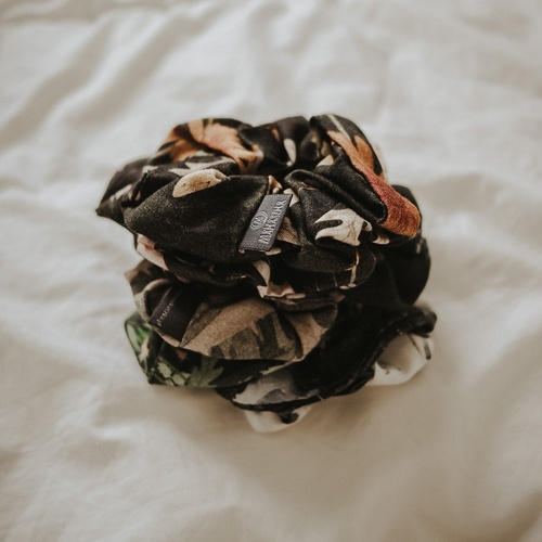 Gumka do włosów bambusowa Vintage Flowers Makaszka