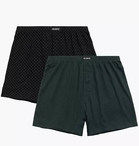 Bokserki męskie 2MBX-059 A'2 Atlantic -czarny-szmaragdowy