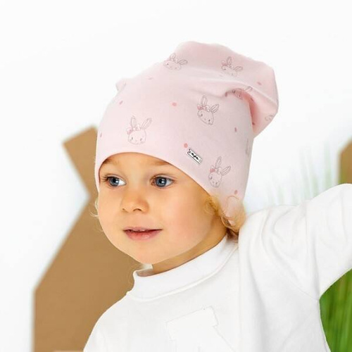 Czapka dla dziewczynki 48-063 AJS mix kolor