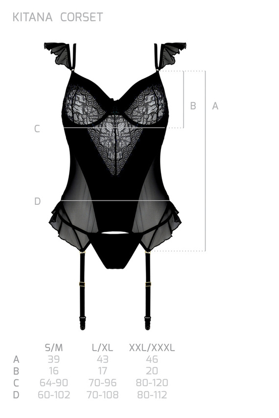 Gorset damski Kitasana Corset Casmir czarny