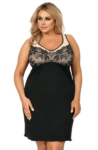 Koszulka Nocna Sarah Plus Size Donna - czarny