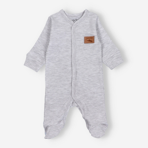 Lagarto Verde Pajacyk z dzianiny prążkowej - szary