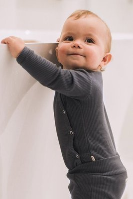 BOD.4288 Body z długim rękawem rozpinane Doctor Nap - graphite