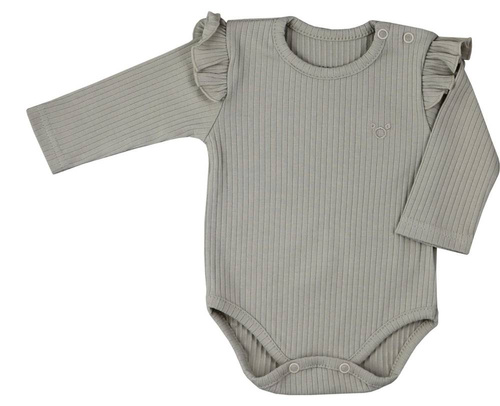 Body z długim rękawem Basic Koala  -  beżowe