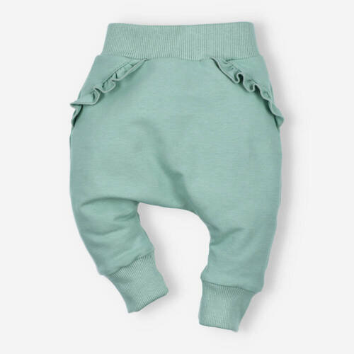 Spodnie dresowe z bawełny organicznej ABN-4518 Nini zielony