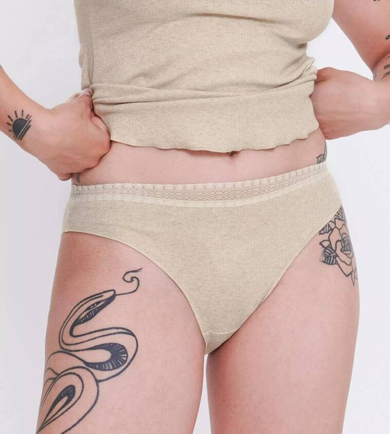 Figi Damskie GO Ribbed R Tai C2P 2-pak Sloggi - grey combination