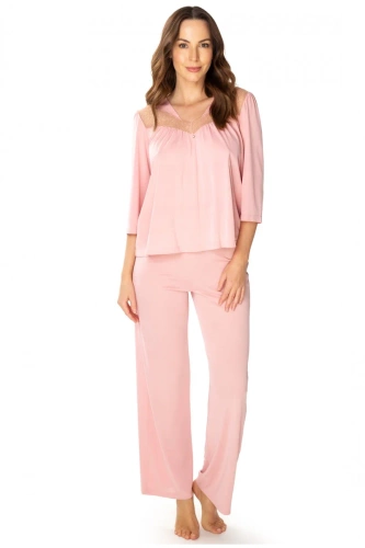 Piżama damska 86658 Patrycja Mewa ciemny różowy