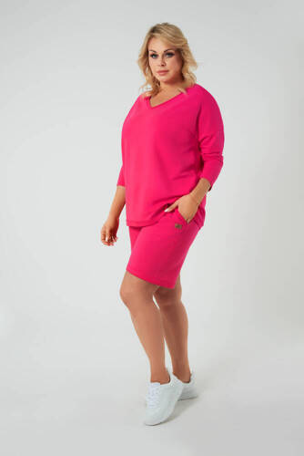 Krótkie spodenki damskie Madri Italian Fashion - fuksja