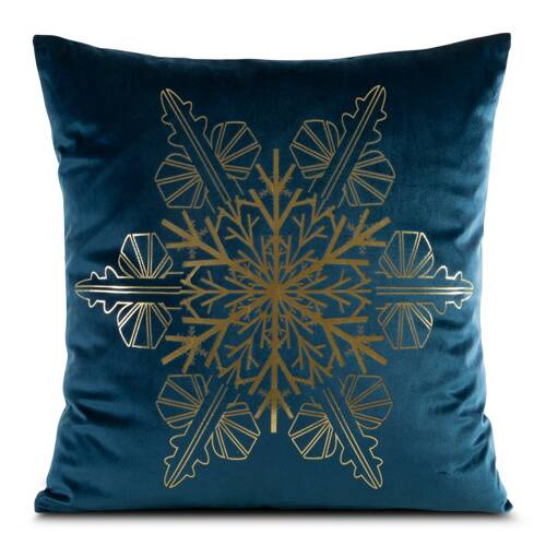 Poszewka świąteczna śnieżynka Joy 2 Eurofirany granatowy