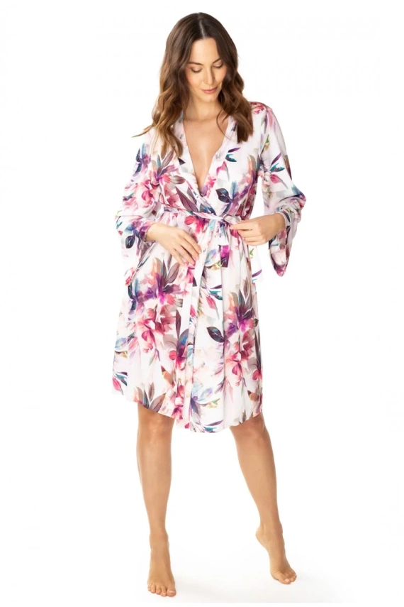 Szlafrok peniuar 86663 Larisa Mewa kwiaty