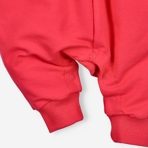 Spodnie ogrodniczki z bawełny organicznej Łąka Nini różowy