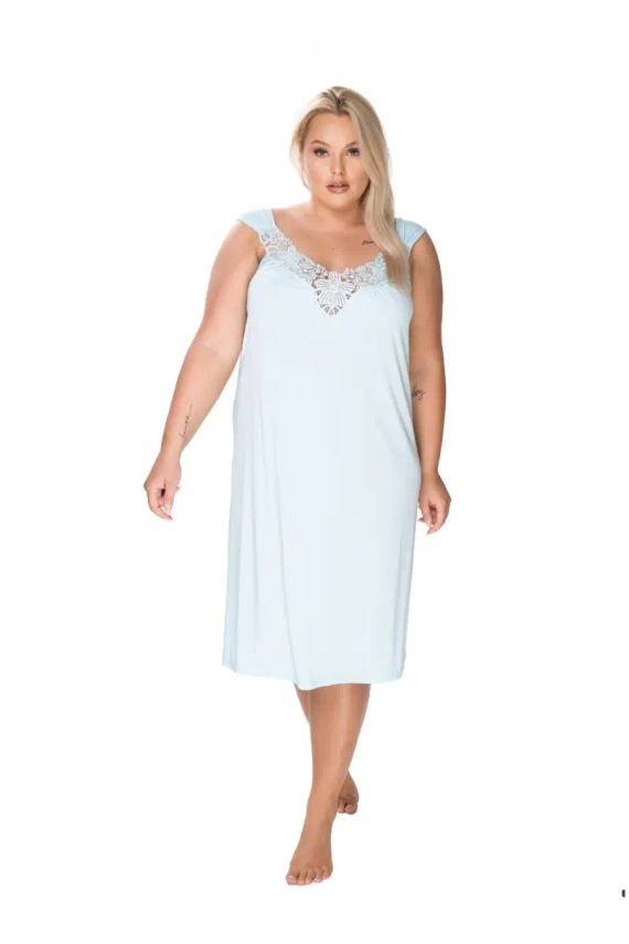 Koszula nocna damska 4114 Róża Mewa miętowy