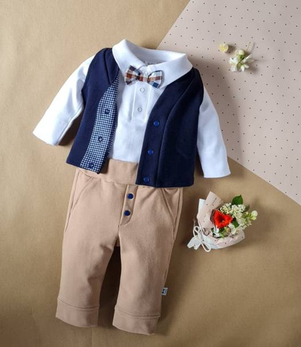 430G Little Gentleman kamizelka dla chłopca Marija - granat