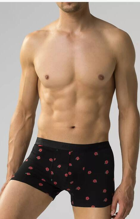 Bokserki męskie 2GMH-026 Atlantic - czarny-burgund