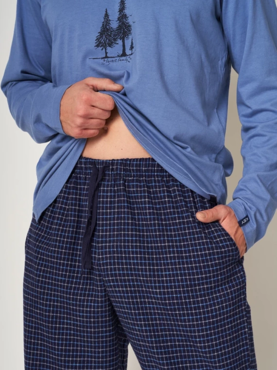 Piżama Męska MNS 458 Key - niebieski