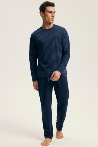 Henderson Piżama męska Premium 43455 – długi rękaw, bawełna, w pudełku