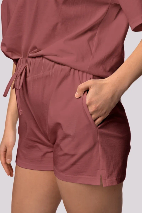 Piżama damska Bliss shortsleeve Mona wiśniowy