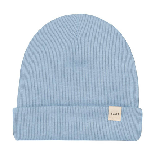 Beanie czapka prążkowana Yosoy - niebieski