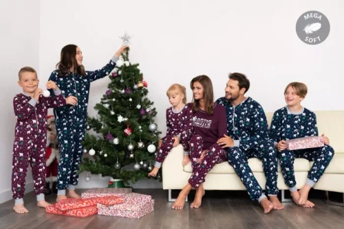 Piżama dziecięca Sid Italian Fashion druk burgundowy