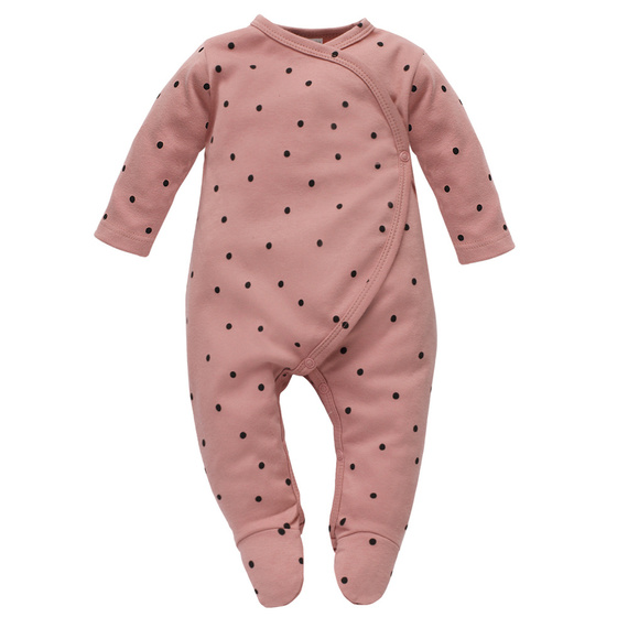 Pajac niemowlęcy Tres Bien Pinokio - róż groszki