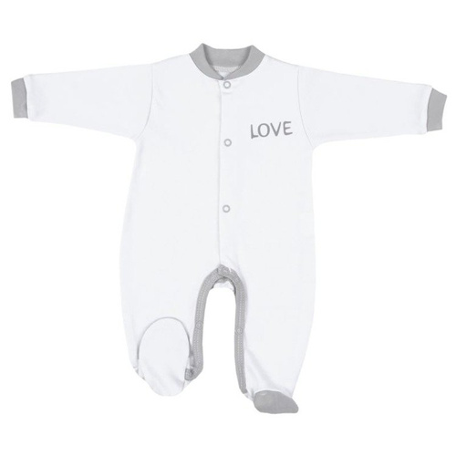 Pajac bawełniany "LOVE" Terjan - różowy