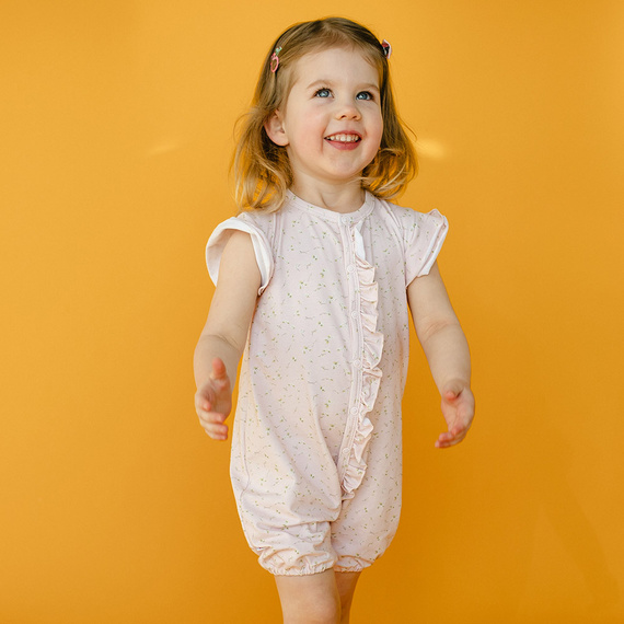 Rampers muślinowy Meadow Eevi - różowy