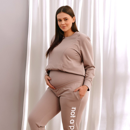 SPO.4238 Spodnie dresowe ciążowe Doctor Nap - beige
