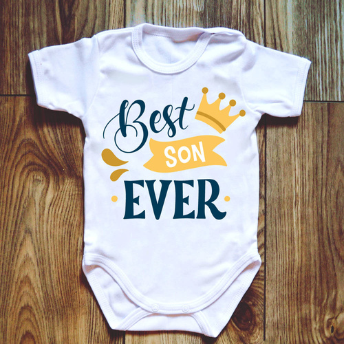 Body krótki rękaw "BEST SON" Moocha biały