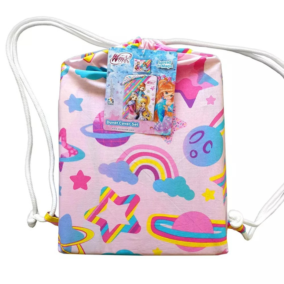 Pościel bawełniana Winx czarodzeijki + worek bawełniany Halantex