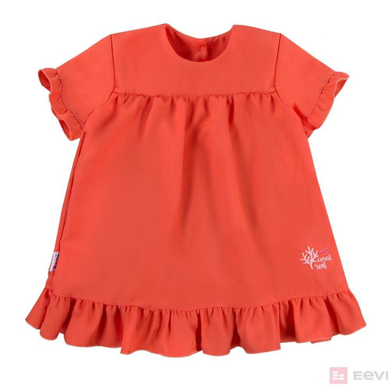 Sukienka bawełniana "CORAL REEF" Ewa Klucze- czerwona