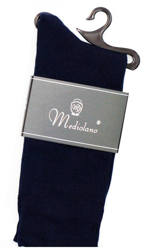 Skarpety męskie garniturowe Mediolano granatowy