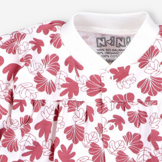 Kaftanik niemowlęcy z bawełny organicznej Wesoła Panda Nini druk