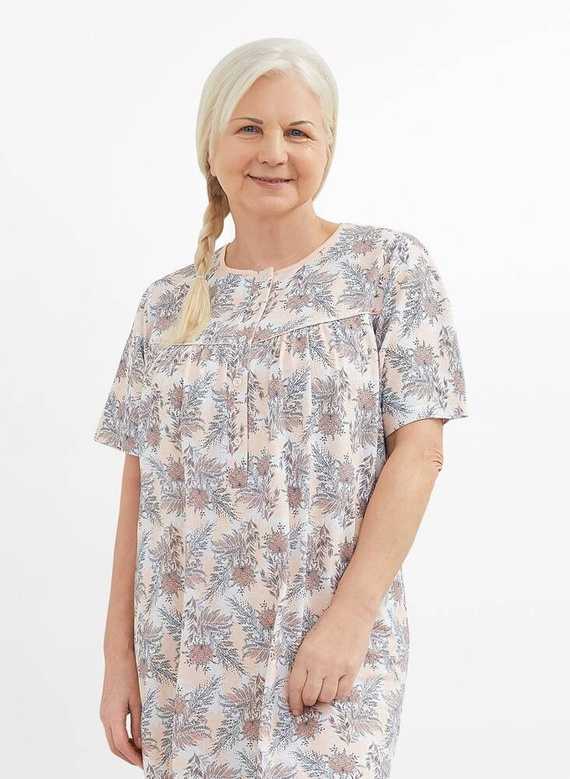 Koszula nocna damska Bogna 203 I Martel morelowy biały 14