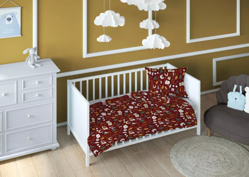 Pościel dziecięca 3503 B Kraina Snów bawełniana czary mary Karo