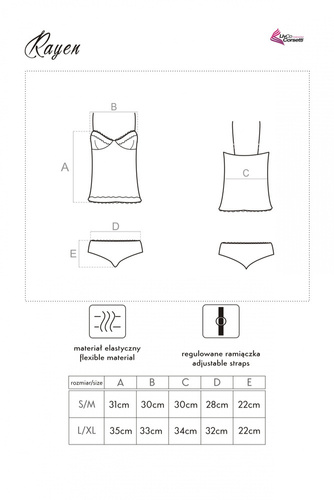 Komplet dwuczęściowy Rayen LC 90020 LivCo Corsetti Fashion