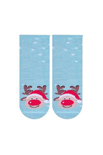 Skarpetki Zimowe Wzory art.138 Steven - różowy jasny melanż 131