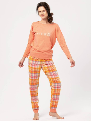 Piżama Damska LNS 667  Key - morelowy