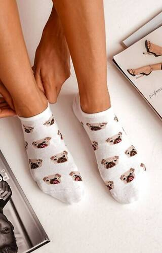 1146-069 Mopsy Stopki damskie Mopsy Milena - biały