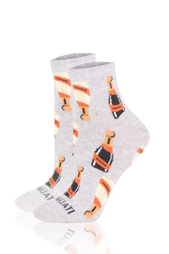 Skarpety S153Z Prosecco Italian Fashion - jasny melanż