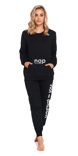 SPO.4238 Spodnie dresowe ciążowe Doctor Nap - black