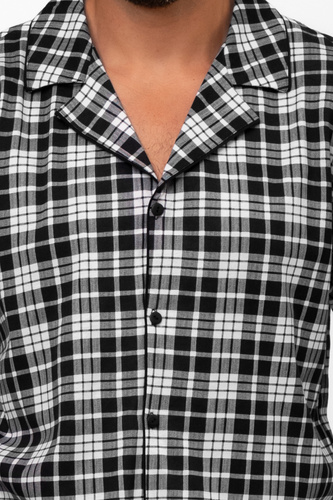 Klark – męska piżama bawełniana, koszula i długie spodnie talian Fashion 