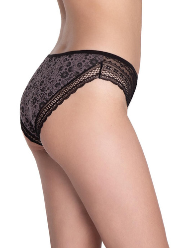 Figi damskie Lama L-1592 BI – koronkowe bikini z kokardką, 2 sztuki w zestawie