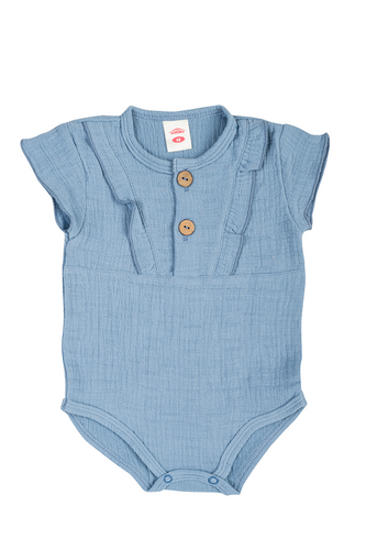 Body krótki rękaw muślinowe "Just Muslin Girl Blue" Makoma
