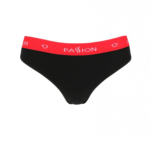 Stringi damskie PS009 Passion czarny/czerwony