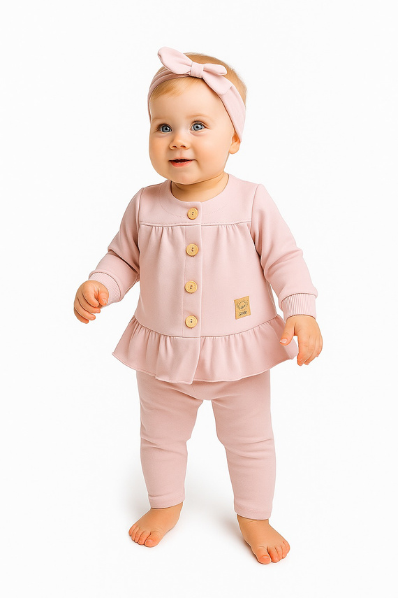 Komplet niemowlęcy Tola Martex pudrowy róż