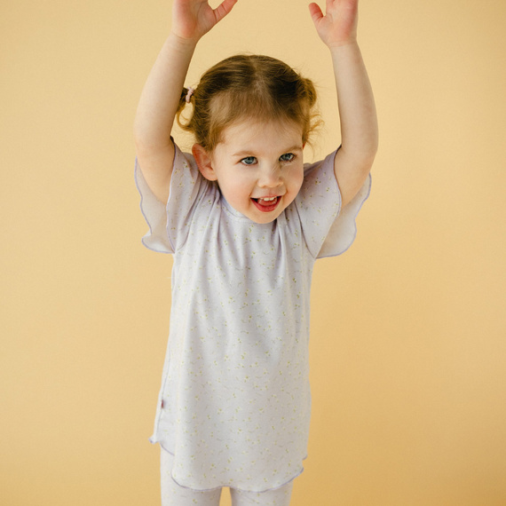 Bluzka dziewczęca z krótkim rękawem Meadow Eevi- fioletowa